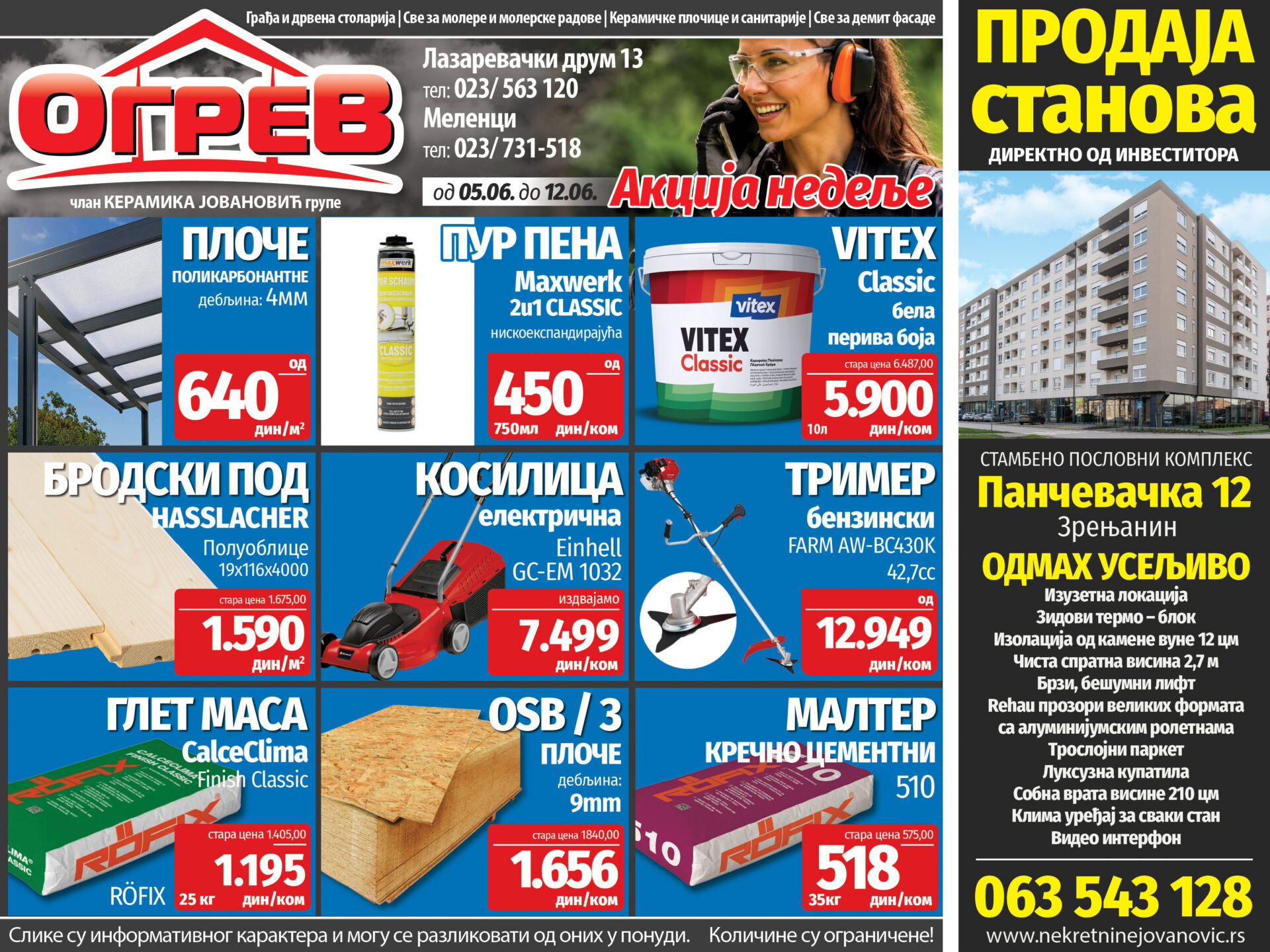 Ogrev zrenjanin akcija